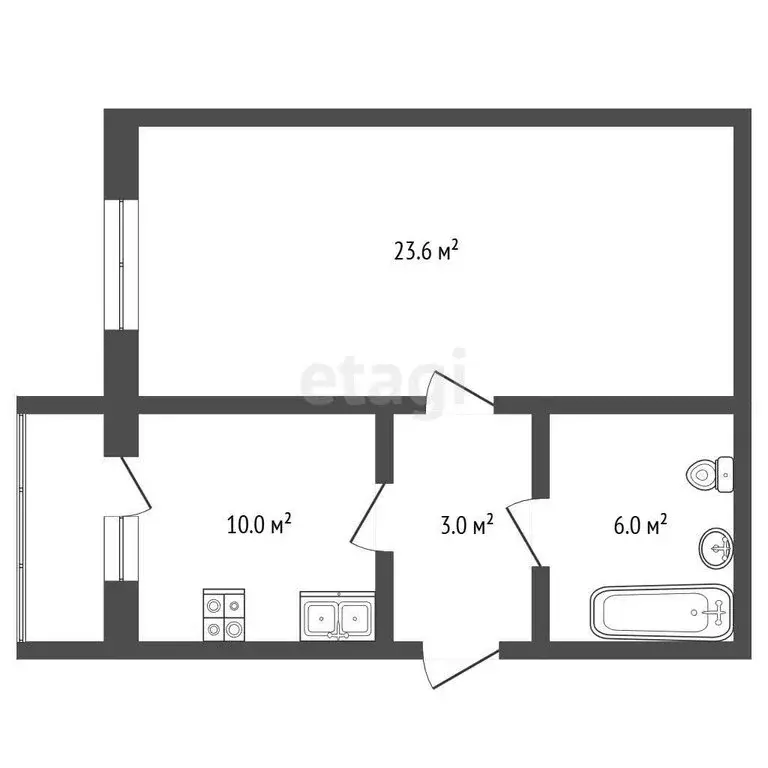 1-комнатная квартира: Стерлитамак, микрорайон Южный, улица Суханова, ... - Фото 1