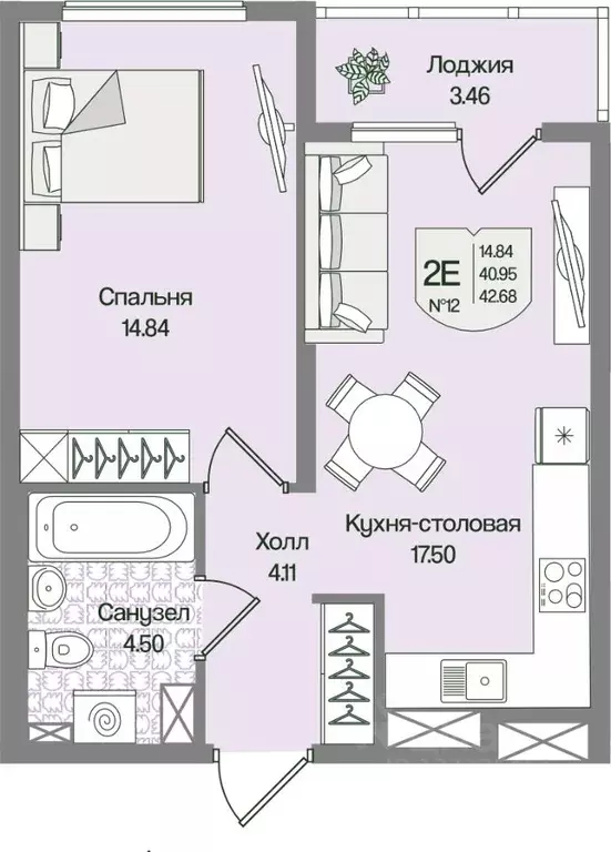 1-к кв. Ленинградская область, Всеволожский район, Бугровское ... - Фото 1