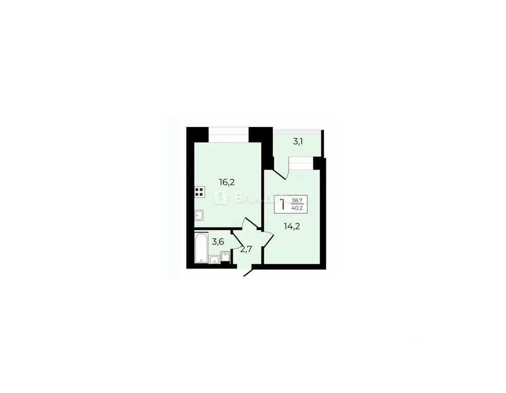 1-к кв. Владимирская область, Суздаль Советская ул., 65 (40.2 м) - Фото 2