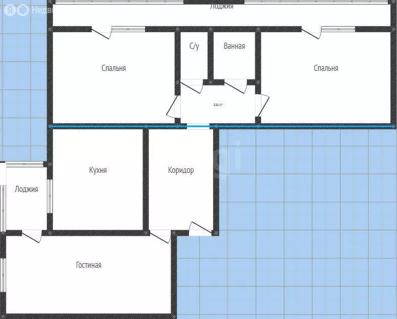 3-комнатная квартира: Ангарск, 32-й микрорайон, 3Е (62 м) - Фото 0