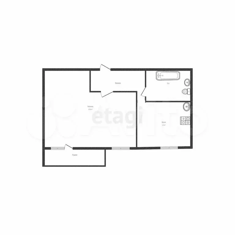 1-к. квартира, 34,5 м, 3/10 эт. - Фото 0