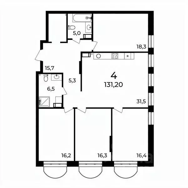 4-к кв. Нижегородская область, Нижний Новгород ул. Воровского, 8 ... - Фото 1