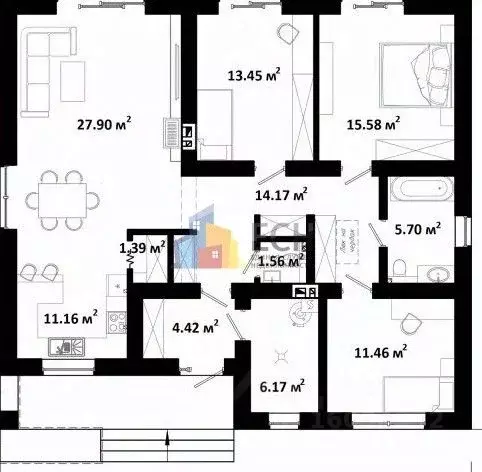 Дом в Тульская область, Тула городской округ, д. Ямны  (110 м) - Фото 2