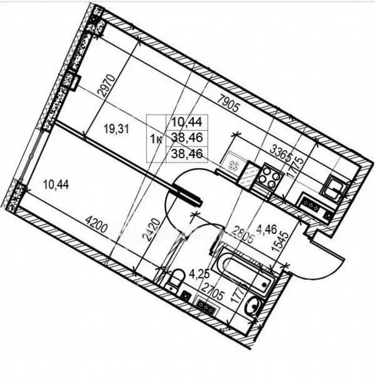1-к кв. Санкт-Петербург Ремесленная ул., 15 (39.0 м) - Фото 1