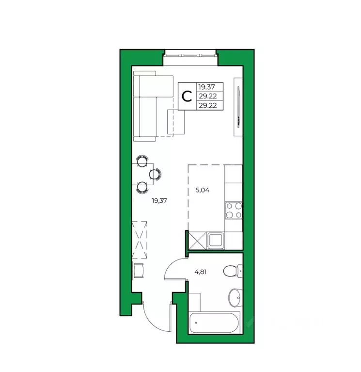 1-к кв. Башкортостан, Уфимский район, Зубовский сельсовет, с. Зубово ... - Фото 1