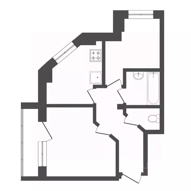 2-к кв. Тюменская область, Тюмень ул. Василия Гольцова, 3 (54.5 м) - Фото 2