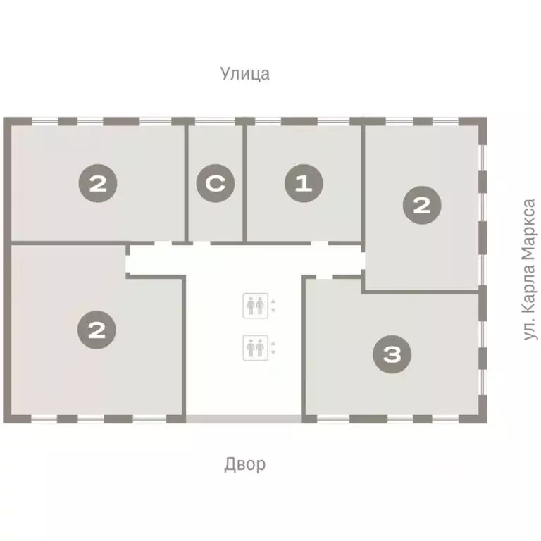 2-к кв. Курганская область, Курган Центральный жилрайон, Дом Кино ... - Фото 2