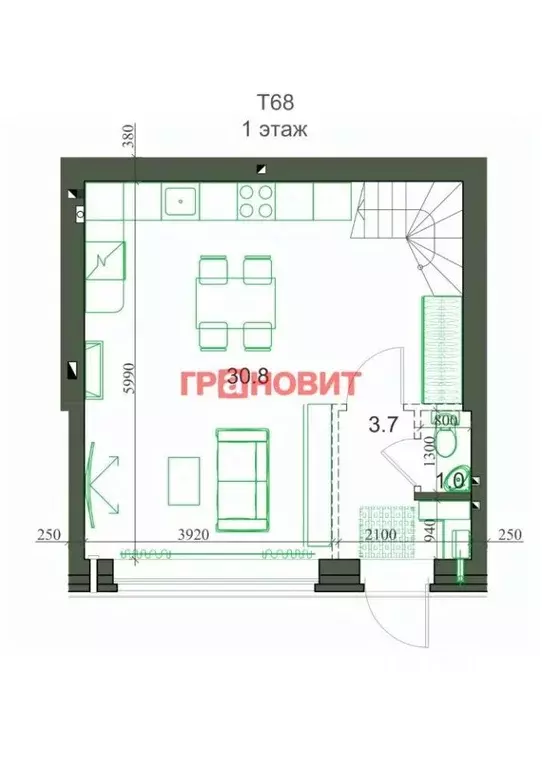 2-к кв. Новосибирская область, Новосибирский район, Мичуринский ... - Фото 1