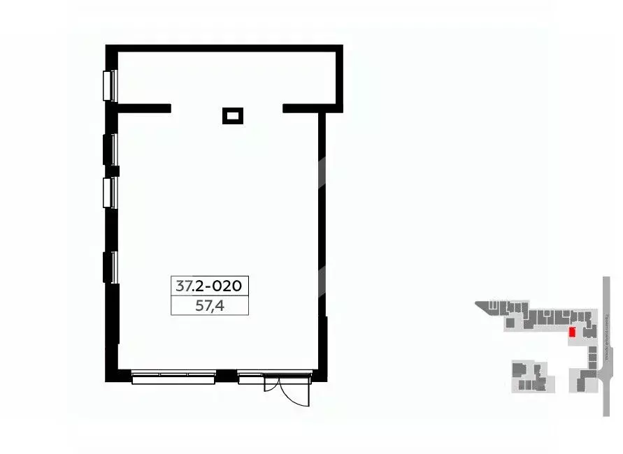 Торговая площадь в Москва № 167 кв-л,  (57 м) - Фото 2