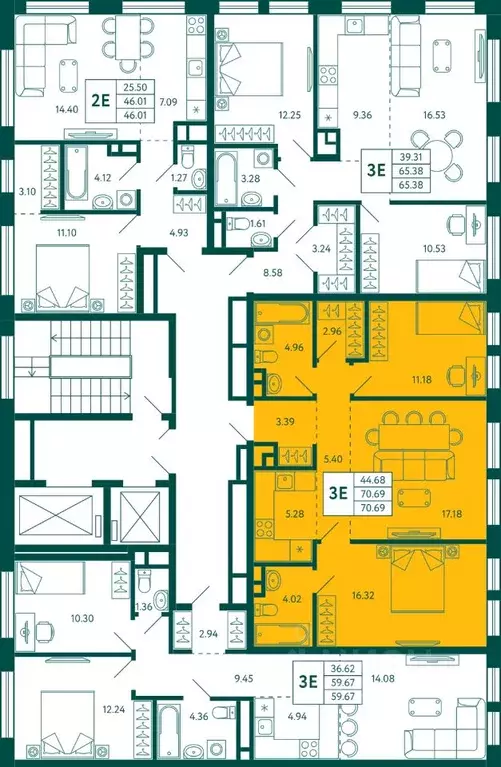 2-к кв. Башкортостан, Уфа Зеленая Роща жилрайон, Терле Парк жилой ... - Фото 2