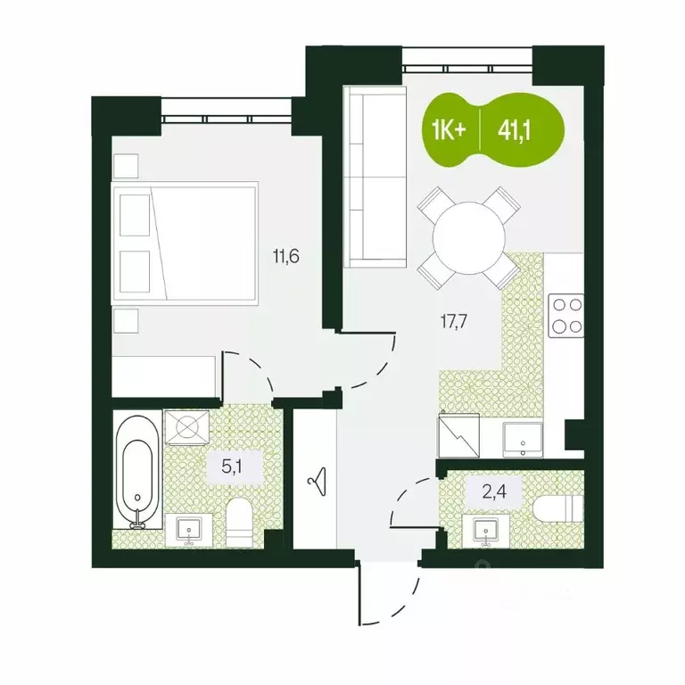 2-к кв. Забайкальский край, Чита Каштакский мкр,  (41.1 м) - Фото 1