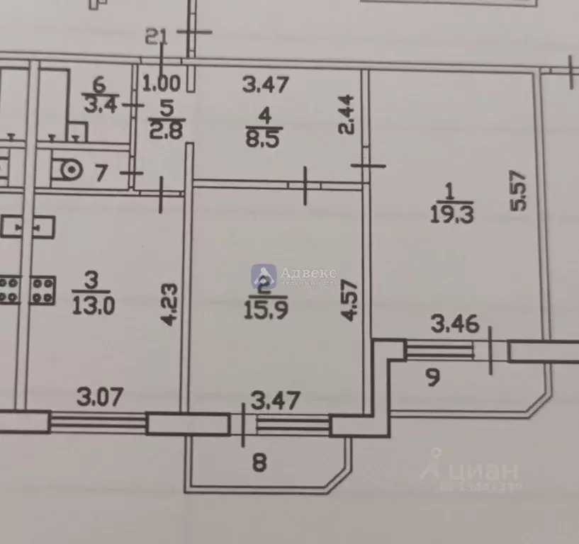 2-к кв. Тюменская область, Тюмень ул. Пермякова, 70к2 (64.4 м) - Фото 2