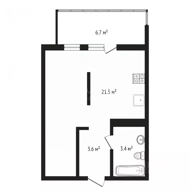 1-к кв. Тюменская область, Тюменский муниципальный округ, д. Патрушева ... - Фото 2