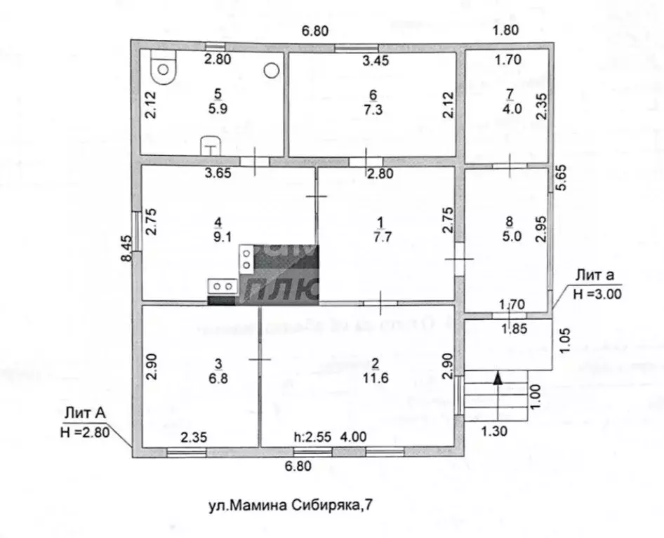 Дом в Челябинская область, Пласт ул. Мамина-Сибиряка, 7 (57 м) - Фото 1