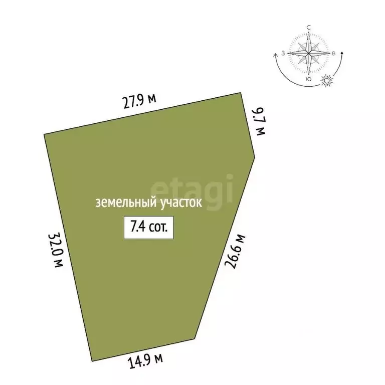 Участок в Ростовская область, Аксайский район, Ольгинское с/пос, Махин ... - Фото 1