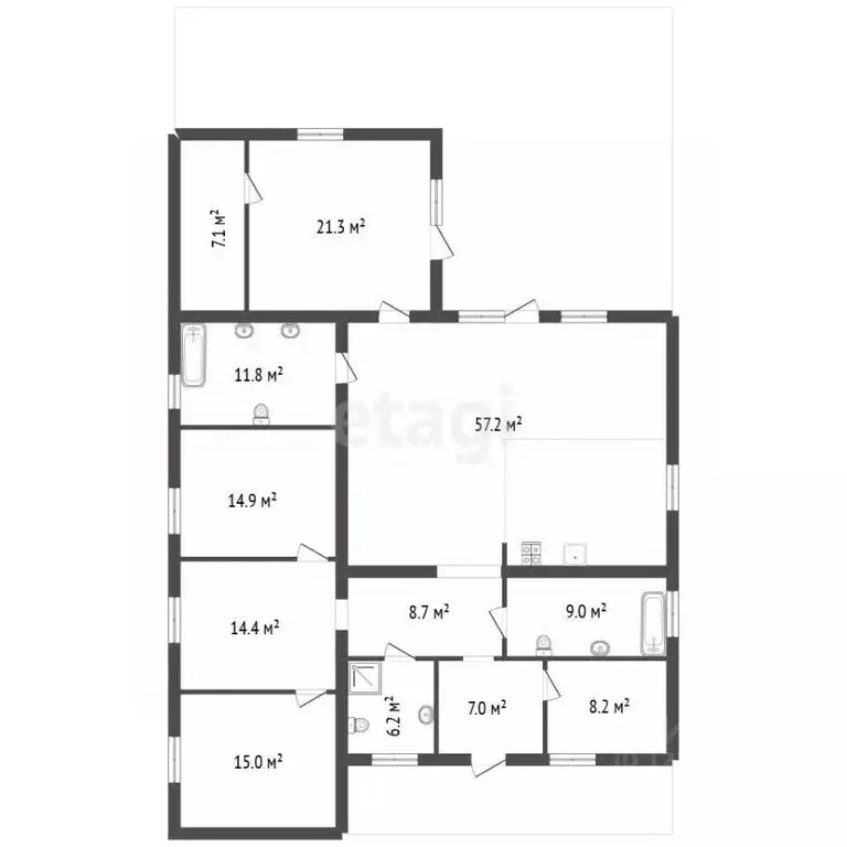 Дом в Воронежская область, Рамонский район, Яменское с/пос, д. ... - Фото 2