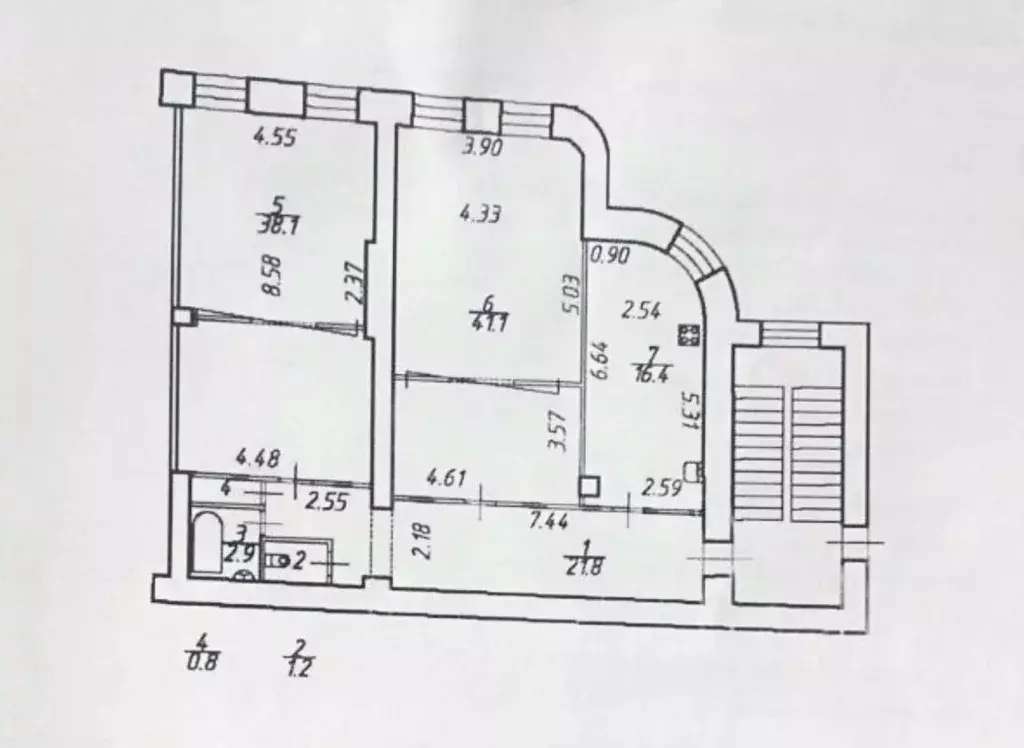 2-к кв. Санкт-Петербург ул. Ломоносова, 20 (122.3 м) - Фото 2