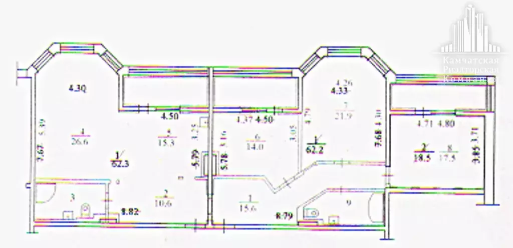 4-к кв. Камчатский край, Петропавловск-Камчатский ул. Ларина, 22/3 ... - Фото 2