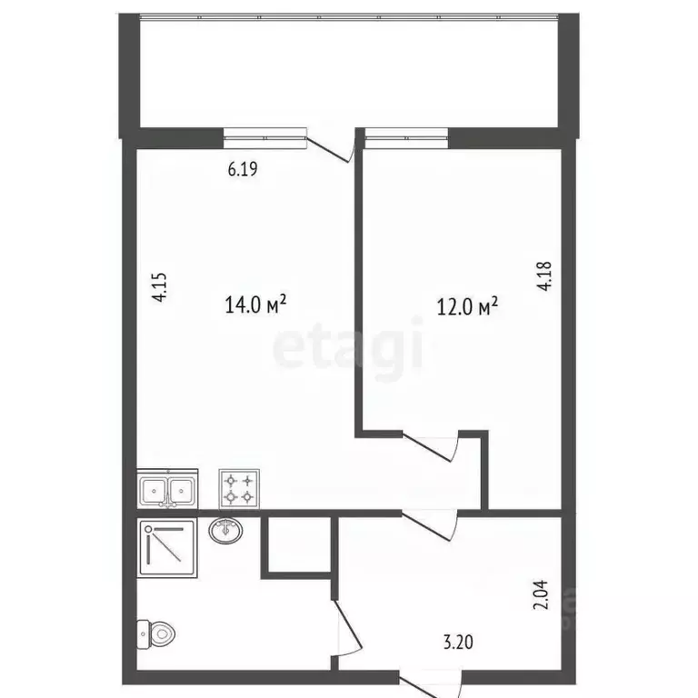 1-к кв. Ленинградская область, Кудрово г. Всеволожский район, ... - Фото 2