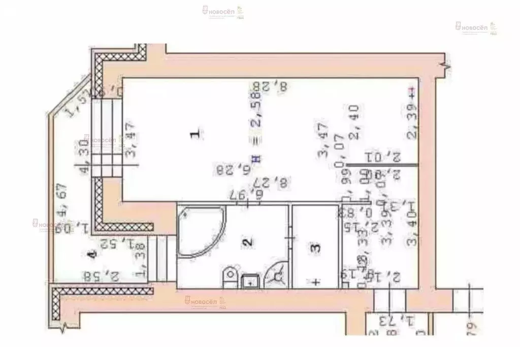 Квартира-студия: Екатеринбург, улица Академика Шварца, 14 (50 м) - Фото 1