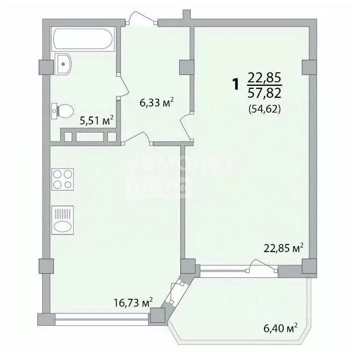 1-к кв. Краснодарский край, Анапа Таманская ул., 24 (57.0 м) - Фото 2