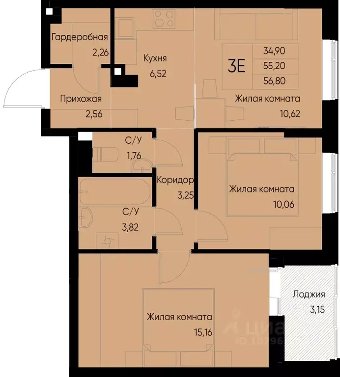 3-к кв. Татарстан, Зеленодольский район, Васильево муниципальное ... - Фото 0