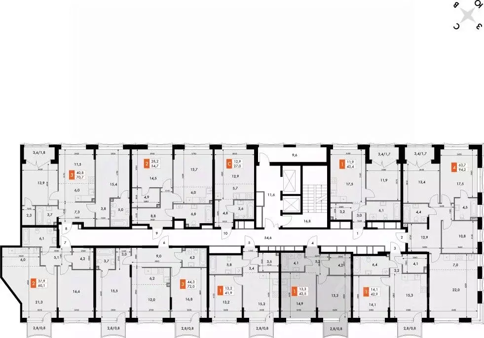 1-к кв. Нижегородская область, Нижний Новгород Черниговская ул. (42.5 ... - Фото 1