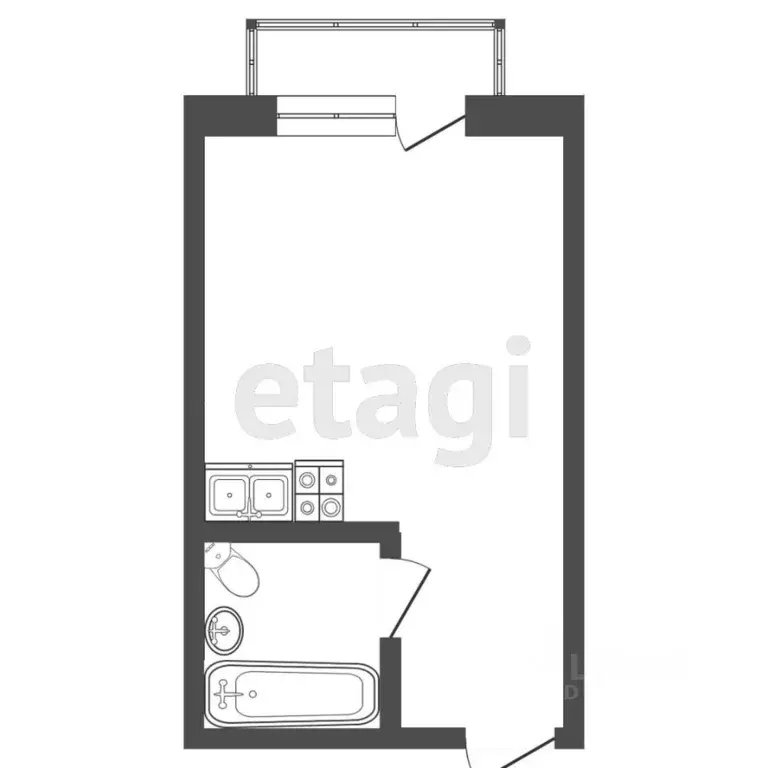 Студия Кировская область, Киров ул. Современная, 13 (30.0 м) - Фото 1