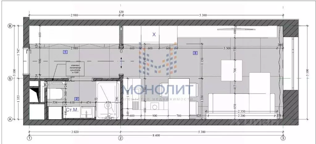 Студия Московская область, Одинцовский городской округ, Новоивановское ... - Фото 1