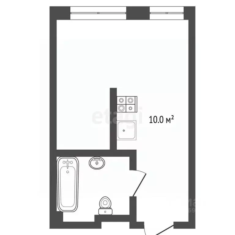 Студия Москва Зорге 9 жилой комплекс, 9Ак6 (29.0 м) - Фото 2