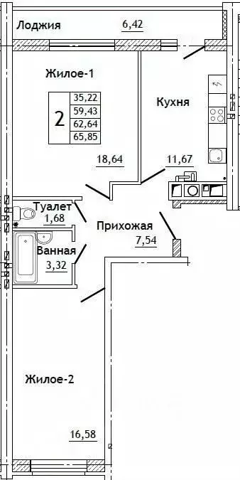 2-к кв. Смоленская область, Смоленский муниципальный округ, д. ... - Фото 0