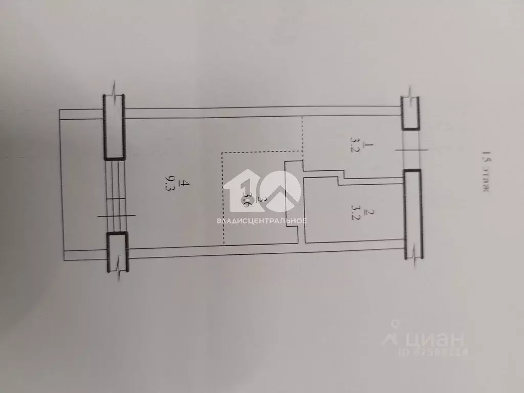 Студия Новосибирская область, Новосибирск ул. Виктора Уса, 7 (19.3 м) - Фото 1