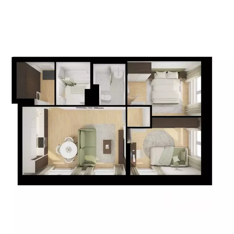 2-к кв. Нижегородская область, Нижний Новгород д. Утечино, Савин Парк ... - Фото 2