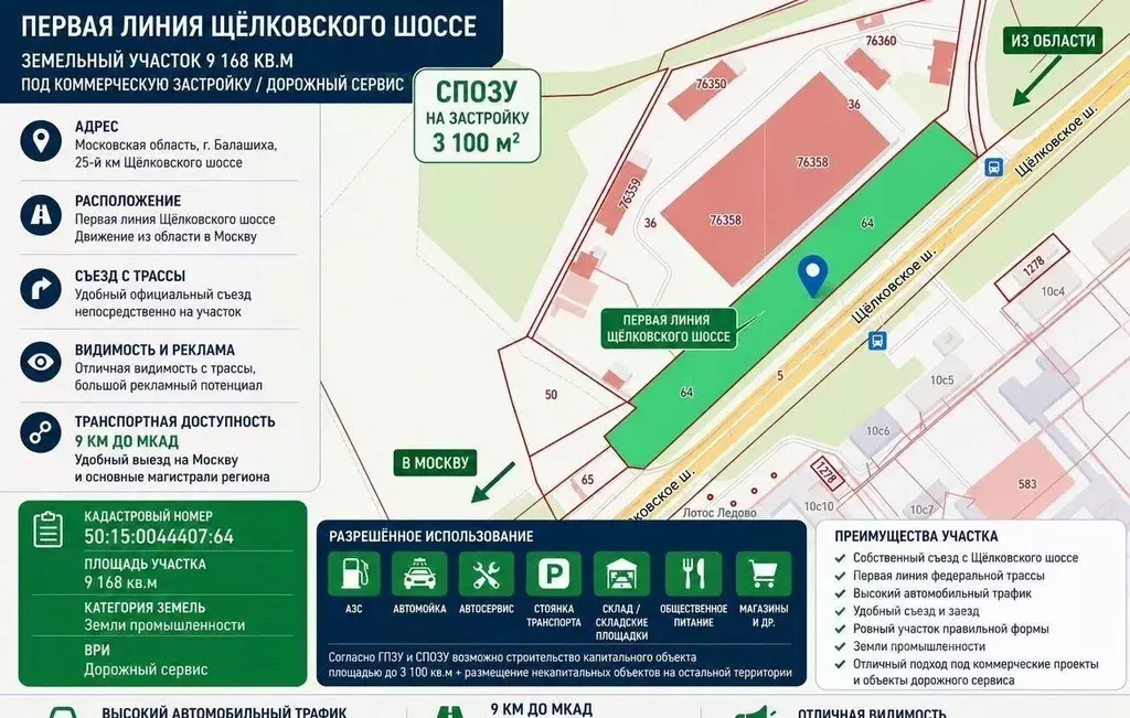 Участок в Московская область, Щелково городской округ А-103, 26-й км ... - Фото 0