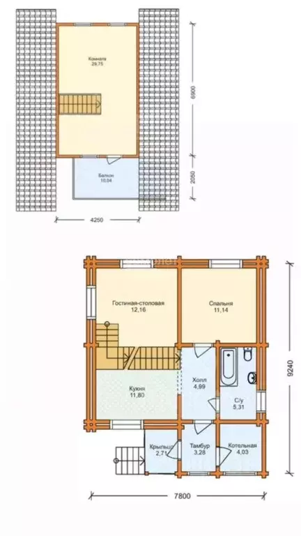 Дом в Омская область, Омский район муниципальный округ, Чернолучинский ... - Фото 2