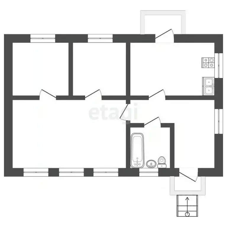 Дом в Челябинская область, Челябинск ул. Маршанская, 54 (111 м) - Фото 2