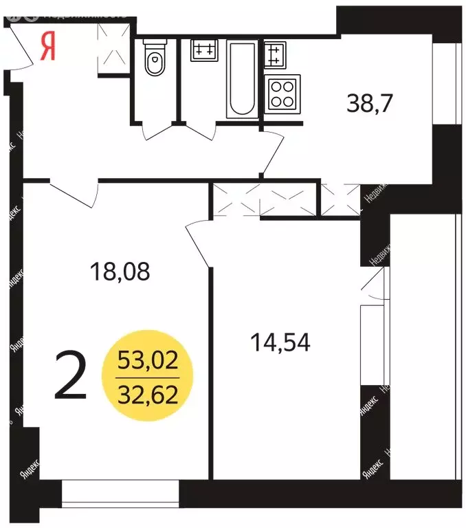 2-комнатная квартира: Москва, Краснодонская улица, 20к2 (53 м) - Фото 0