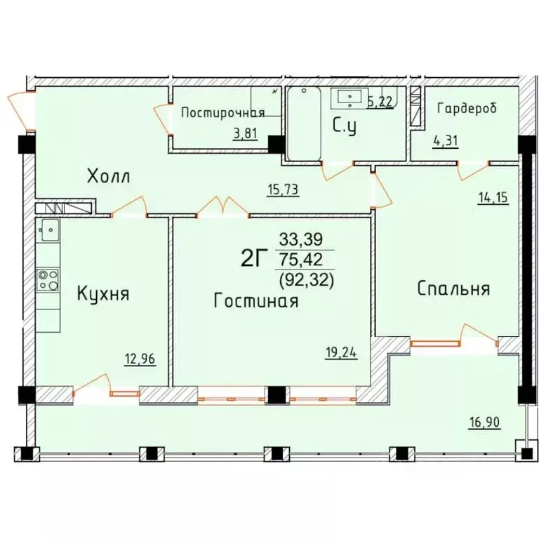 2-к кв. Дагестан, Дербент ул. Графа Воронцова, 80 (92.32 м) - Фото 0