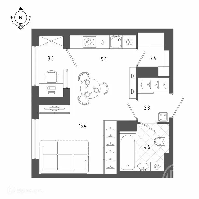 Продаётся 1-к квартира, 32.2 м - Фото 1