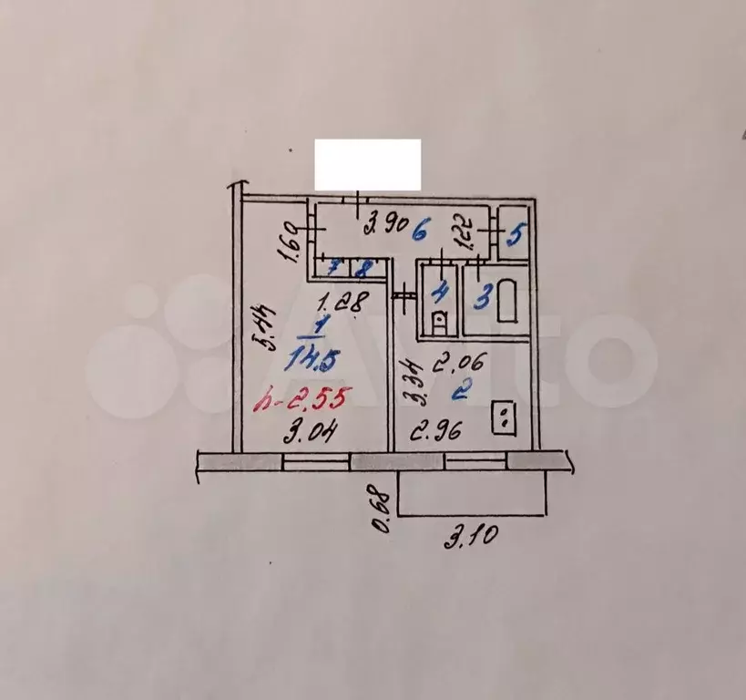 1-к. квартира, 31,7 м, 2/5 эт. - Фото 0