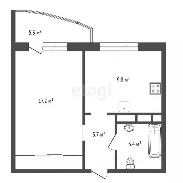 1-к кв. Красноярский край, Красноярск Норильская ул., 34 (35.5 м) - Фото 1
