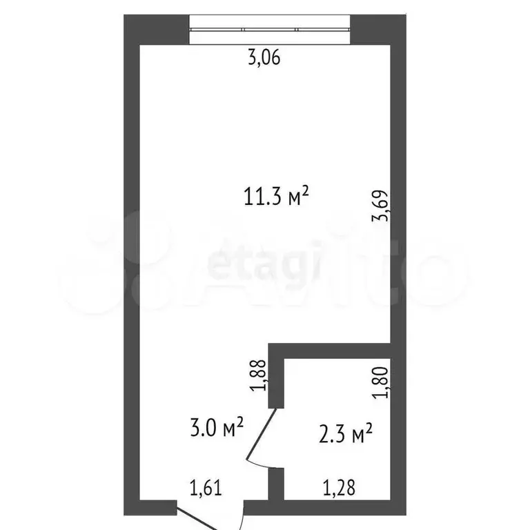 Квартира-студия, 16,6 м, 7/9 эт. - Фото 0