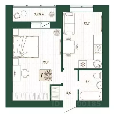 1-к кв. Самарская область, Волжский район, Смышляевка городское ... - Фото 1