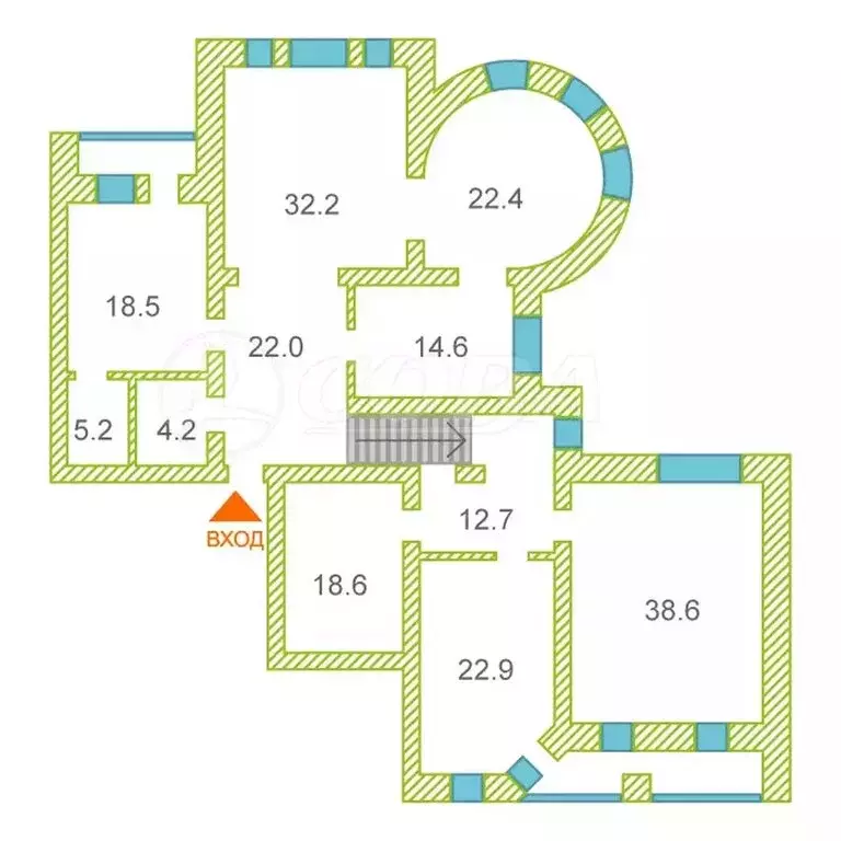 Квартира-студия: Тюмень, улица Александра Логунова, 11 (216.9 м) - Фото 2