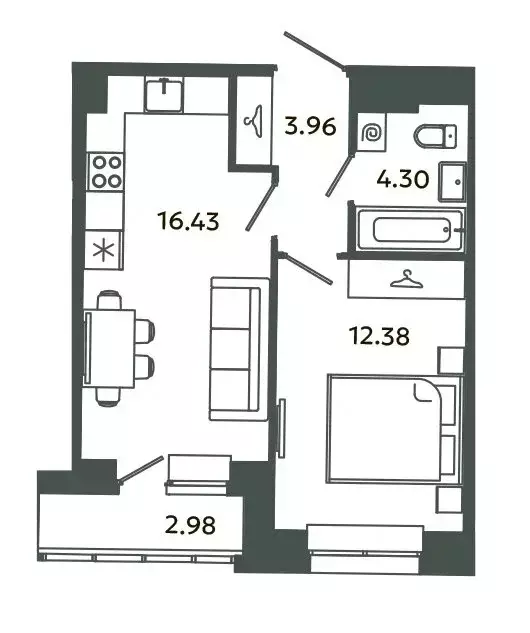 1-комнатная квартира: городской посёлок Новоселье, Аннинская улица, 4 ... - Фото 1