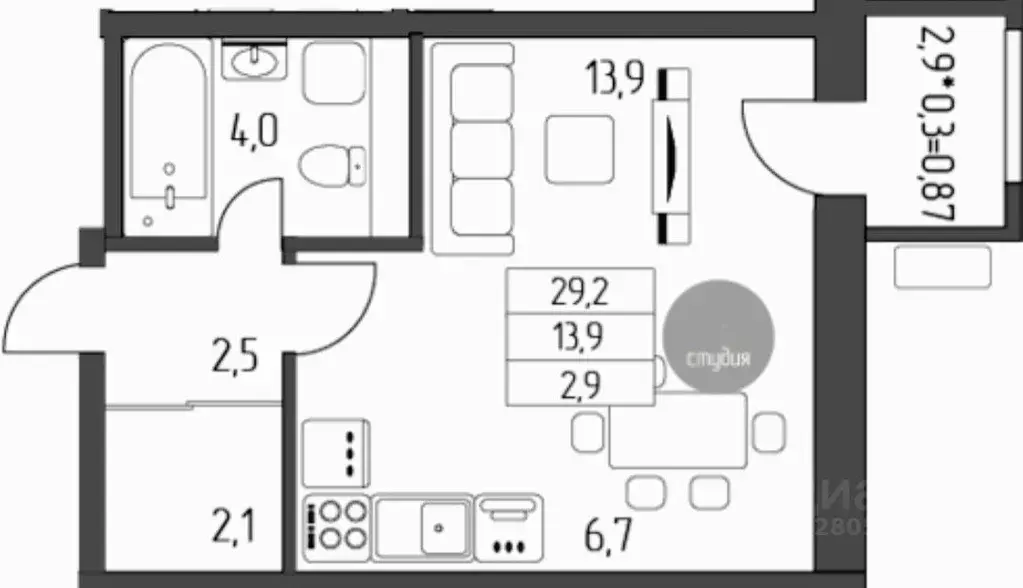 Студия Краснодарский край, Темрюкский район, Тамань ст-ца ул. Карла ... - Фото 2