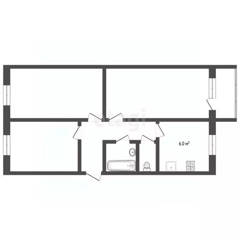 3-к кв. Ярославская область, Ростов 2-й мкр, 54 (67.0 м) - Фото 1