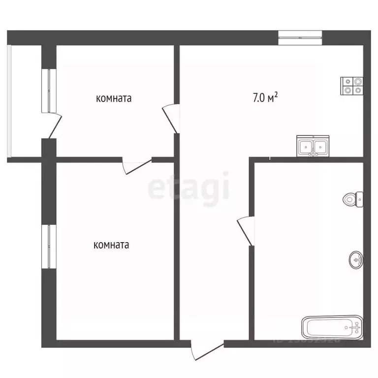2-к кв. Владимирская область, Муром Ленинградская ул., 29/3 (41.9 м) - Фото 1