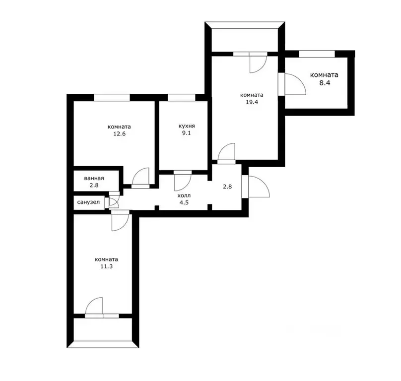 4-к кв. Краснодарский край, Краснодар ул. Игнатова, 55 (80.0 м) - Фото 1