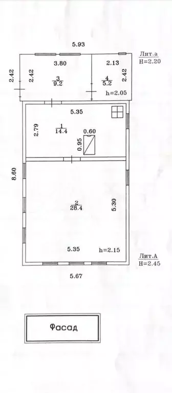 дом 42,8 м на участке 29,5 сот. - Фото 0